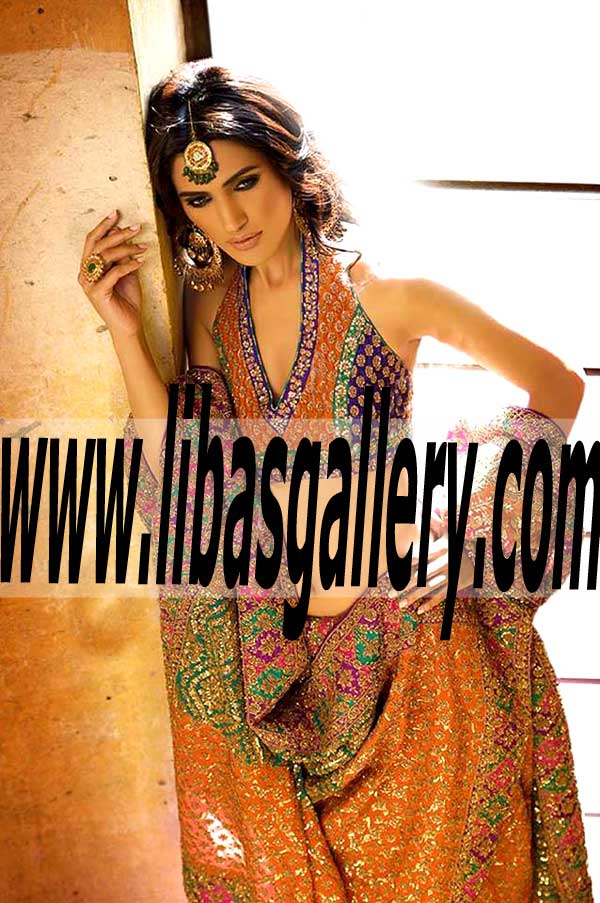 Astonishing Palatinate Purple Designer Bridal Lehenga Choli Dress for Modern Brides