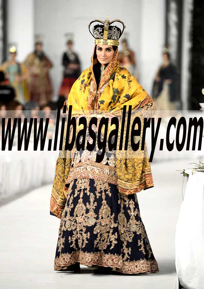 Awesome Designer Bridal Lehenga with exquisite and superb embellishments for Valima and Reception