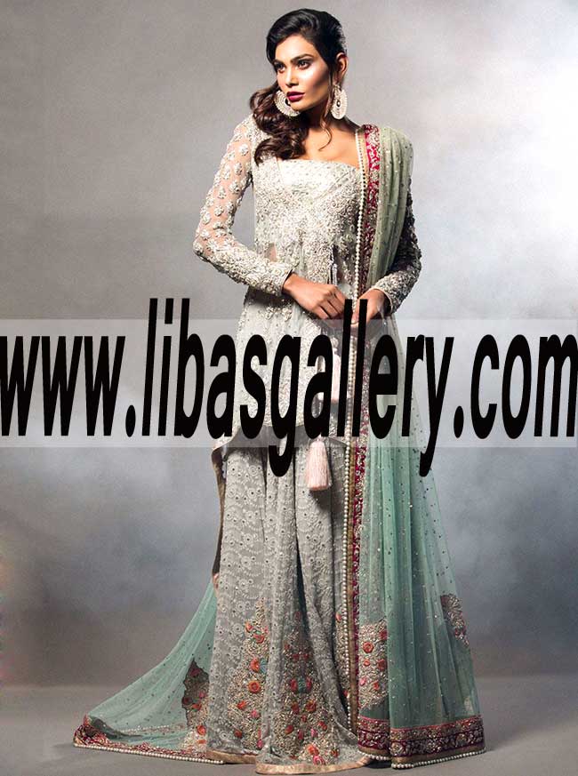 Zainab Chottani Angrakha Bridal Lehenga Miami Florida USA Latest Angrakha Designs Bridal Lehenga