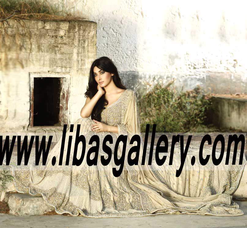 Marvelous Bridal Lehenga Dress with appealing and glorious embellishments for Wedding and Special Occasions