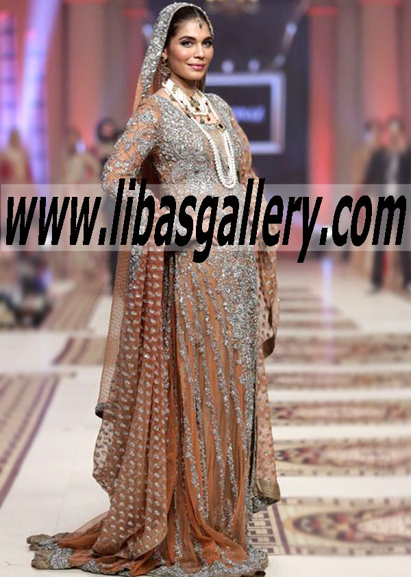 Bridal Wear 2015 Anarkali and Heavy Dupatta for weddings and engagements