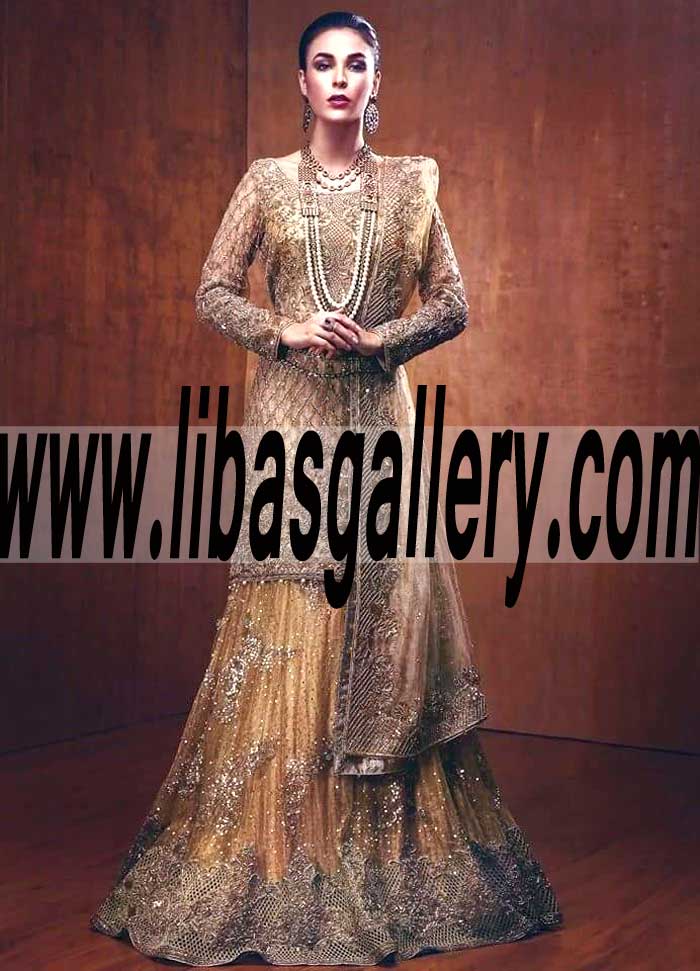 Farah & Fatima couture Pakistani Bridal Lengha Georgetown Texas TX USA Designer Farah & Fatima couture Wedding Lengha USA
