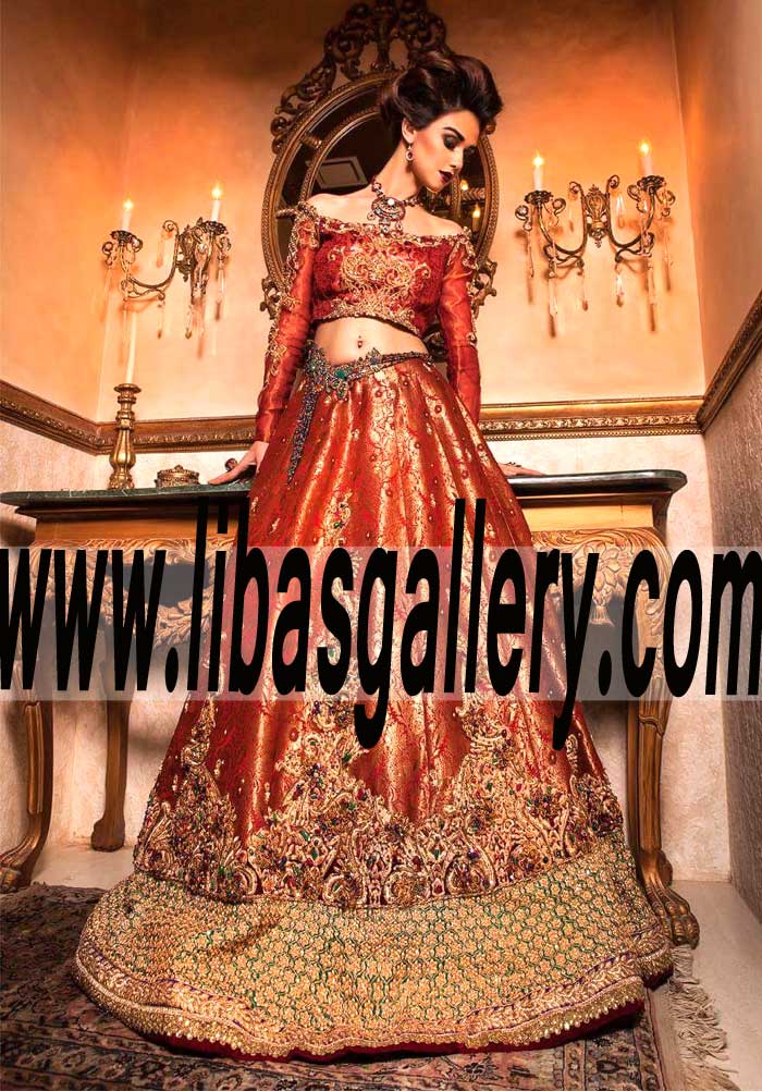 The Latest Breathtaking Style Bridal Dresses and Lehengas From Nilofer Shahid 2016 Asian Designer Nilofer Shahid Couture Bridal Collection Philadelphia Pennsylvannia PA USA