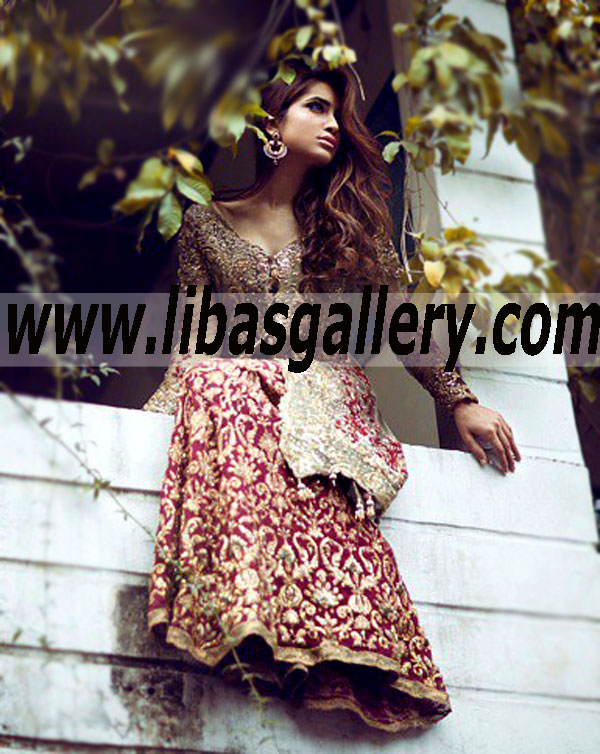 Bridal Wear 2015 Traditional Bridal Dress with Heavy Embellishments