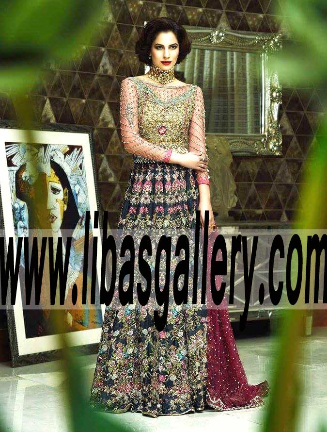 Splendorous Bridal Wear with Heavy Lehenga for Gorgeous Brides
