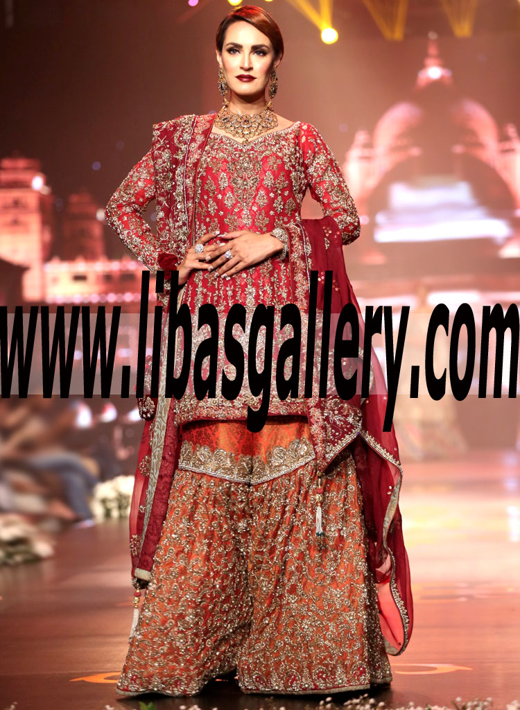Designer Bridal Dresses, Bridal Couture Week 2016 Nickie Nina, Designer Nickie Nina Bridal Gharara Dresses Arlington Washington DC USA