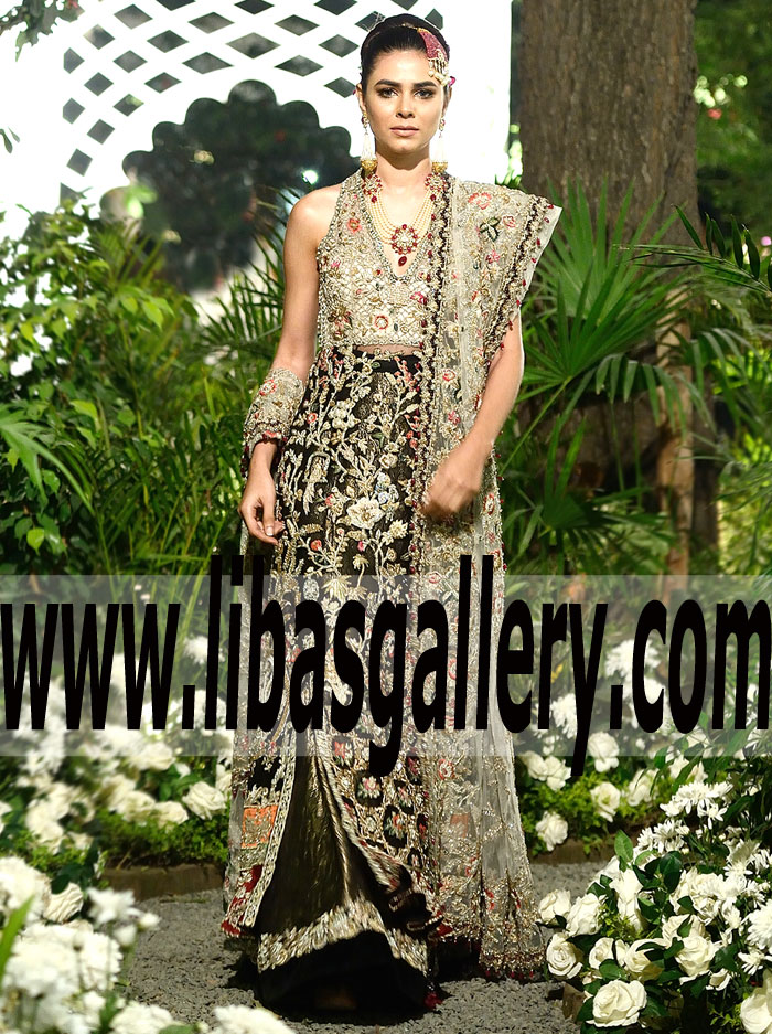 2017 New Style Charming Wedding Dress with Lavish embellishments Bridal Sharara for Reception and Special Occasions