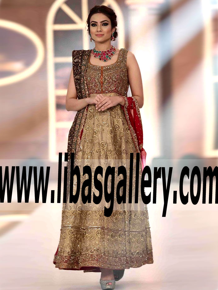 Aisha Imran Bridal Anarkali for Valima And Reception Dinner Pakistani Designer Bridal Anarkali Oslo Norway Reception Bridal Dresses