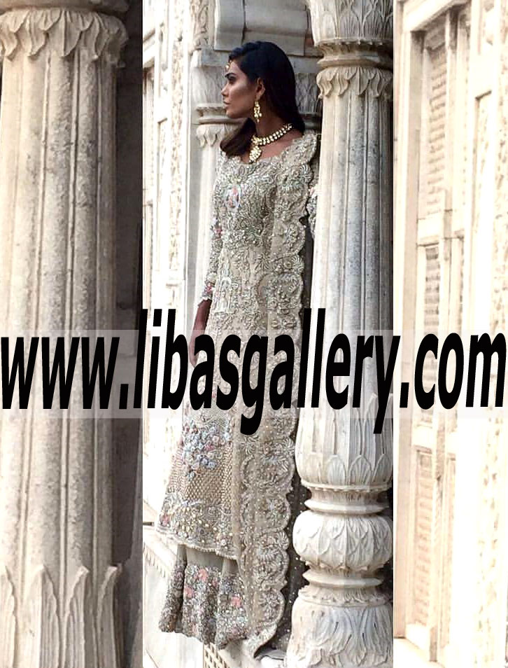 Glorious Bridal Wear with Beautiful and Lovely Embellishments for Valima or Reception