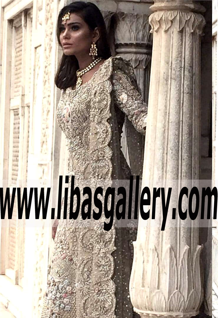 Glorious Bridal Wear with Beautiful and Lovely Embellishments for Valima or Reception