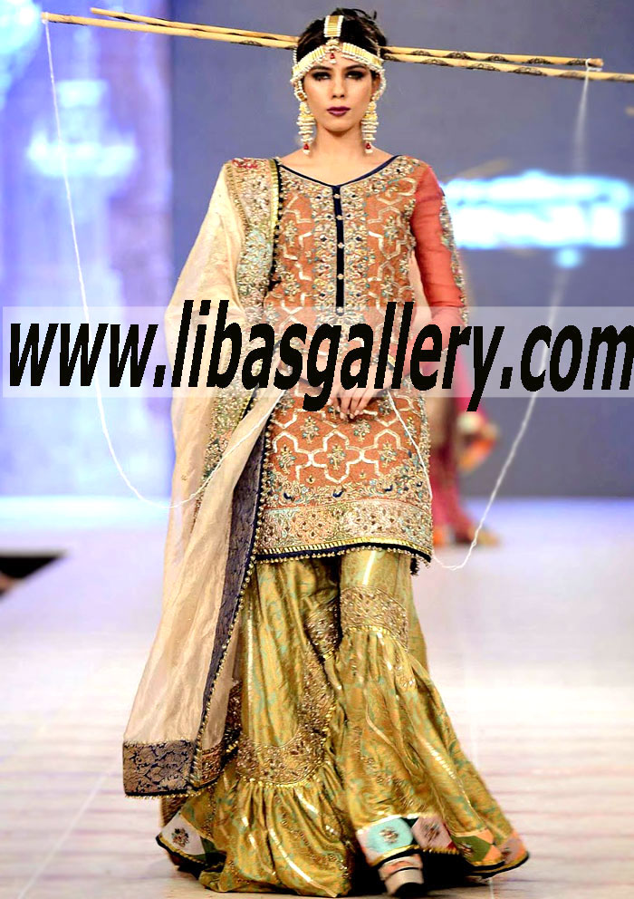 Bridal Wear 2015 THE MOST Glamorous GHARARA DRESS for Wedding