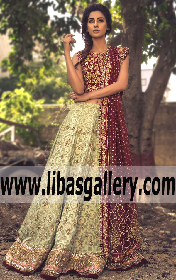 Lavishing MERLOT CRIMSON Wedding Lehenga for Wedding and Special Occasions