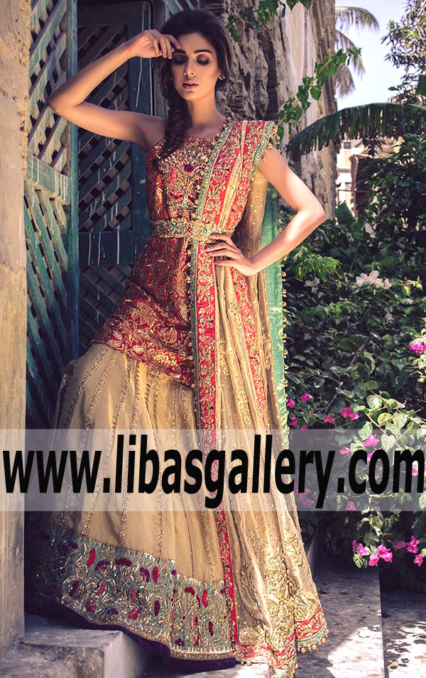 Pakistani Designer Sharara Dresses Santa Clara California CA USA Tena Durrani Wedding Dresses with Price