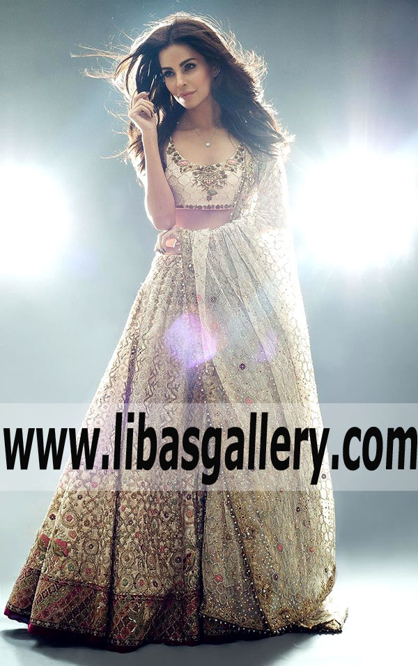 Pakistani Designer Tena Durrani Bridal Dresses 2017 | Bridal Collection | Heavy Embellished Lehenga Choli | South London UK Online Shopping | Discount 20-30% | libasgallery.com