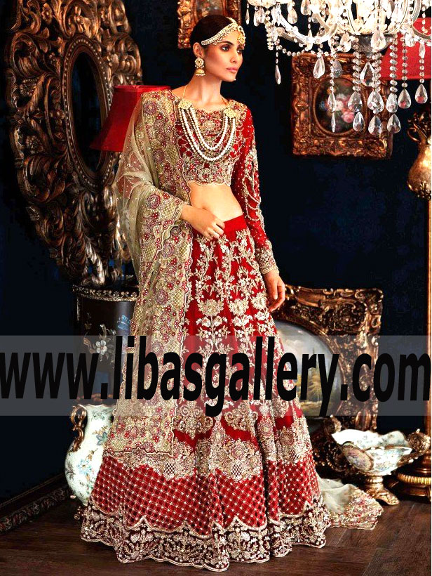 Glamorous Pakistani Wedding Lehenga Choli Dress for Wedding