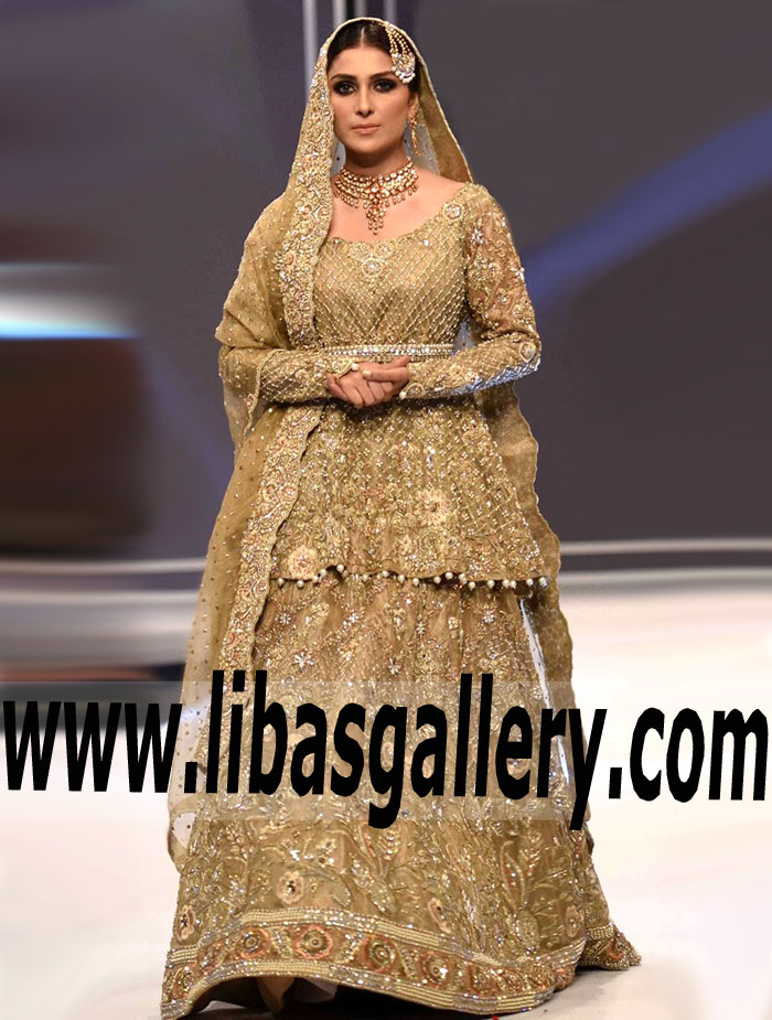 Astonishing Designer Bridal Lehenga Dress with Stunning Embellishments for Wedding and Reception