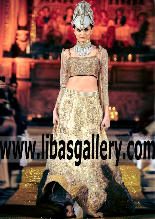 Nilofer Shahid Wedding Lenghas Bridal Lenghas Fashion Parade London 2017 Green Street UK