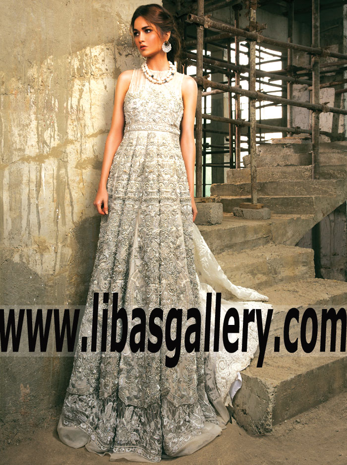 Glamorous Off White Dahlia Bridal Gown