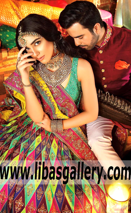Luxurious Colorful Aster Digital Lehenga Skirt