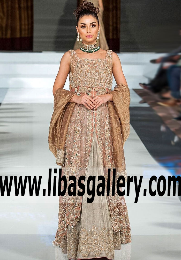 Dream Antique Brass Gladiolus Bridal Gown