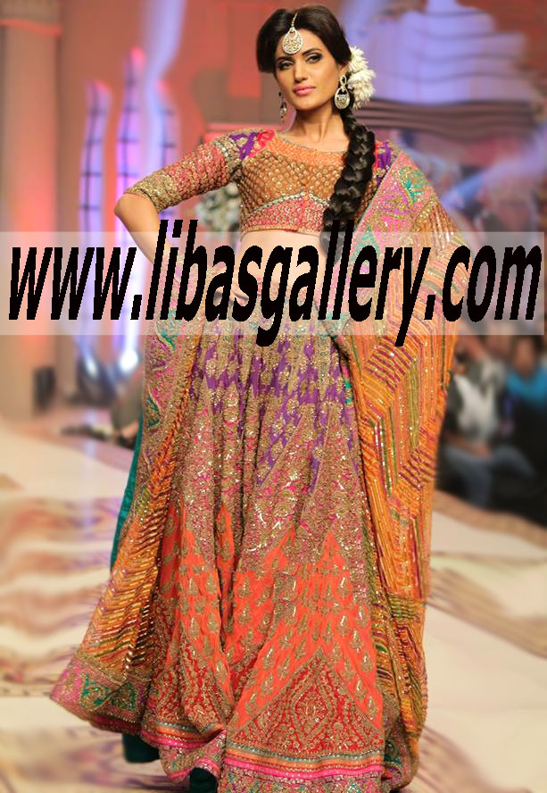 Bridal Wear 2015 Traditional bridal lehenga dress for brides
