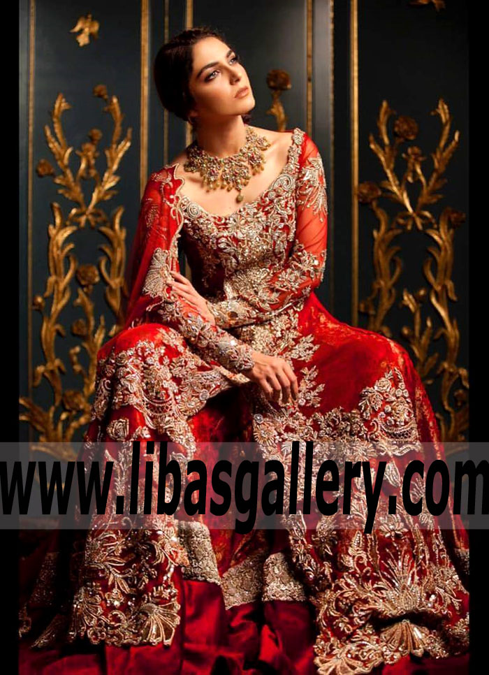 Mesmerizing Red Amaryllis Wedding Dress
