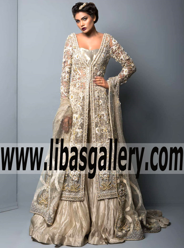 Astonishing Pearl Achillea Wedding Gown