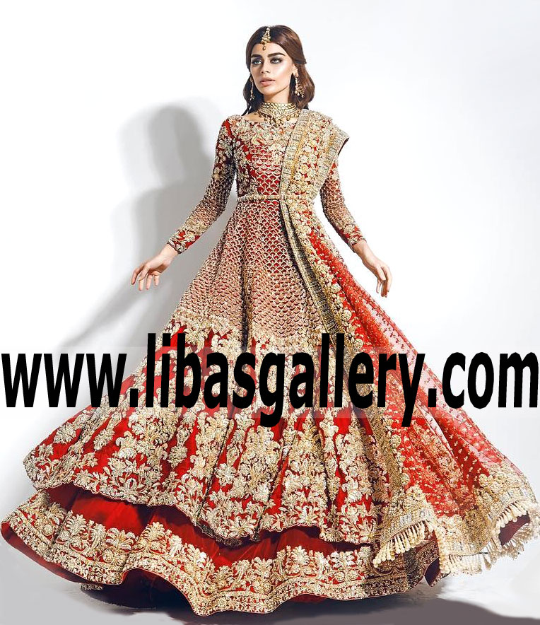 Miraculous Alstroemeria Red Wedding Gown Dress