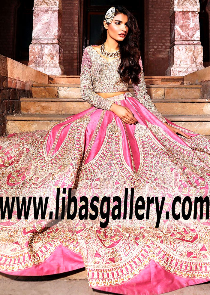 Splendorous Rose Bonbon Aster Bridal Dress