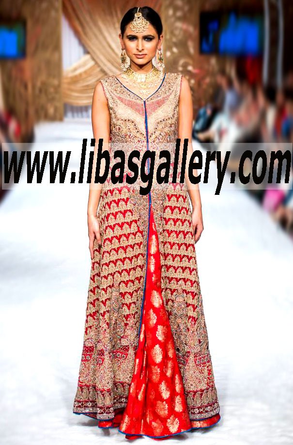 Bridal Wear 2015 GLAMOROUS STYLE WEDDING DRESS for Nikah or Reception