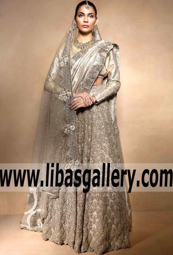 Gorgeous Champagne Tuberose Wedding Dress