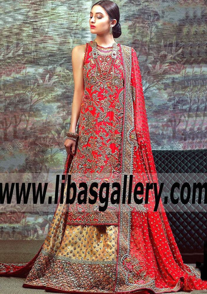 Latest Red Lilium Bridal Dress