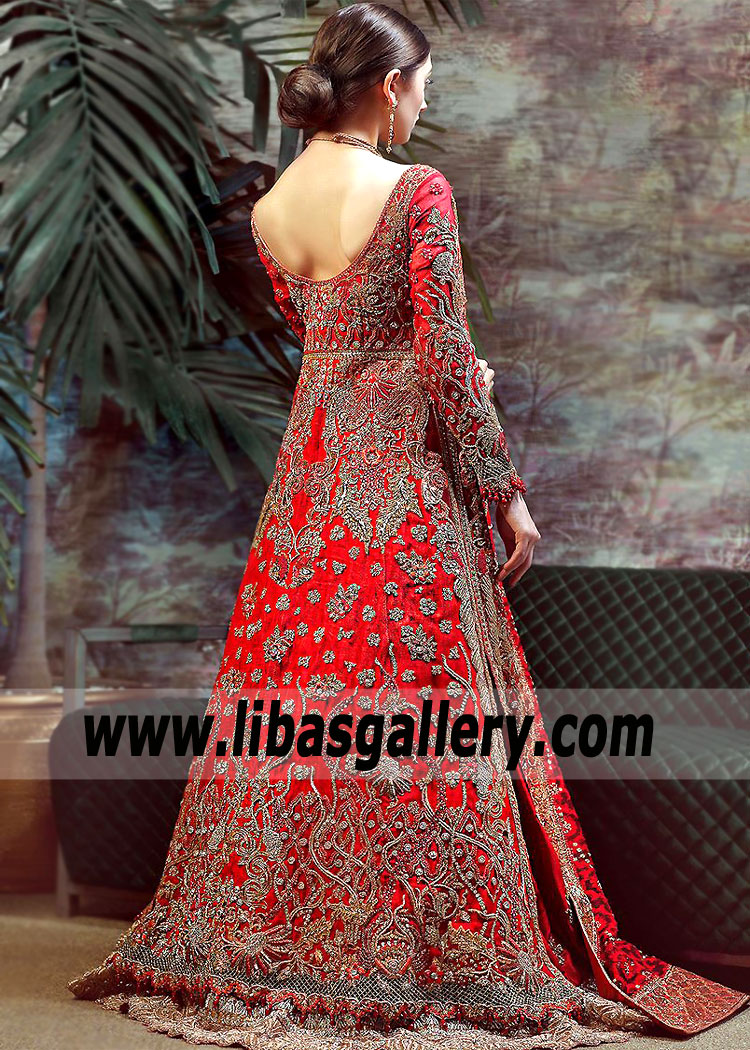 New Style Red Zantedeschia bridal Lehenga