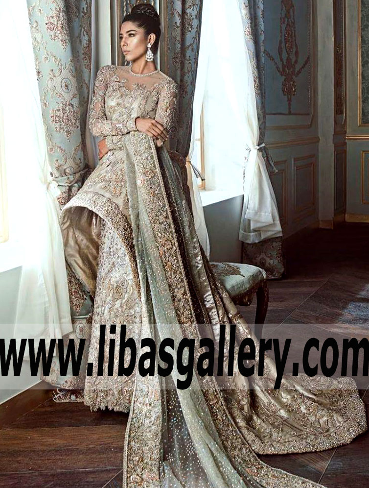Exquisite Beige Celosia Bridal Dress