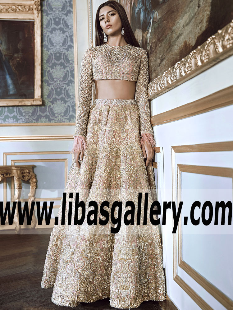 Magical Cameo Pink Aster Bridal Lehenga