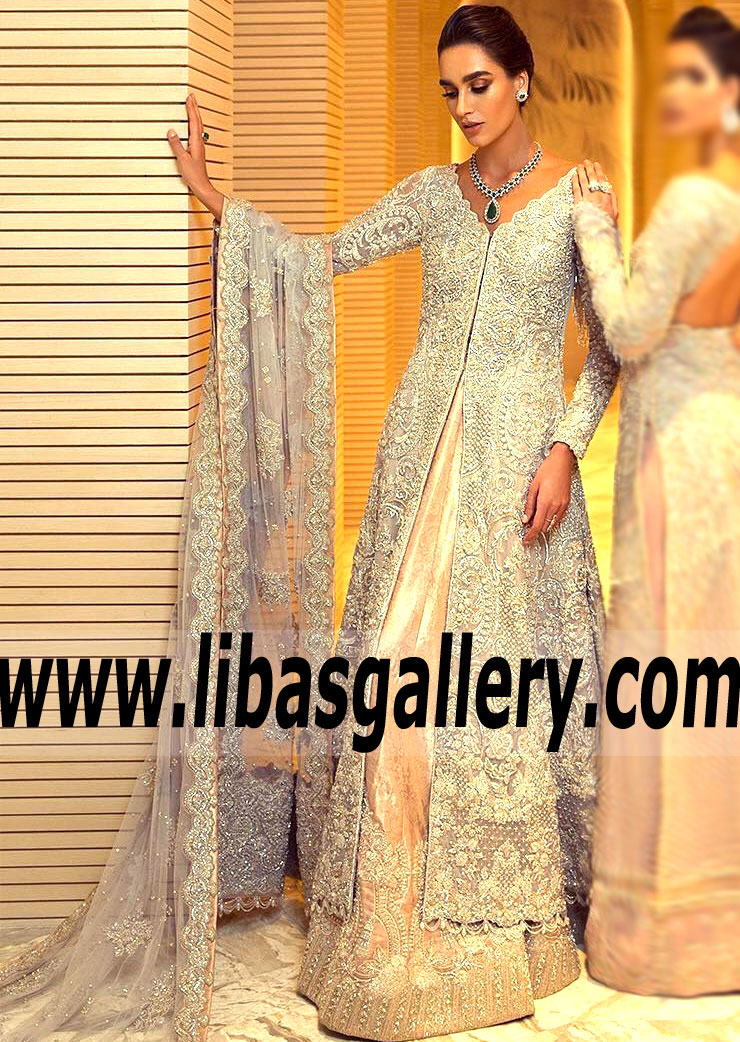 Breathtaking Lavender Blush Aster Bridal Lehenga