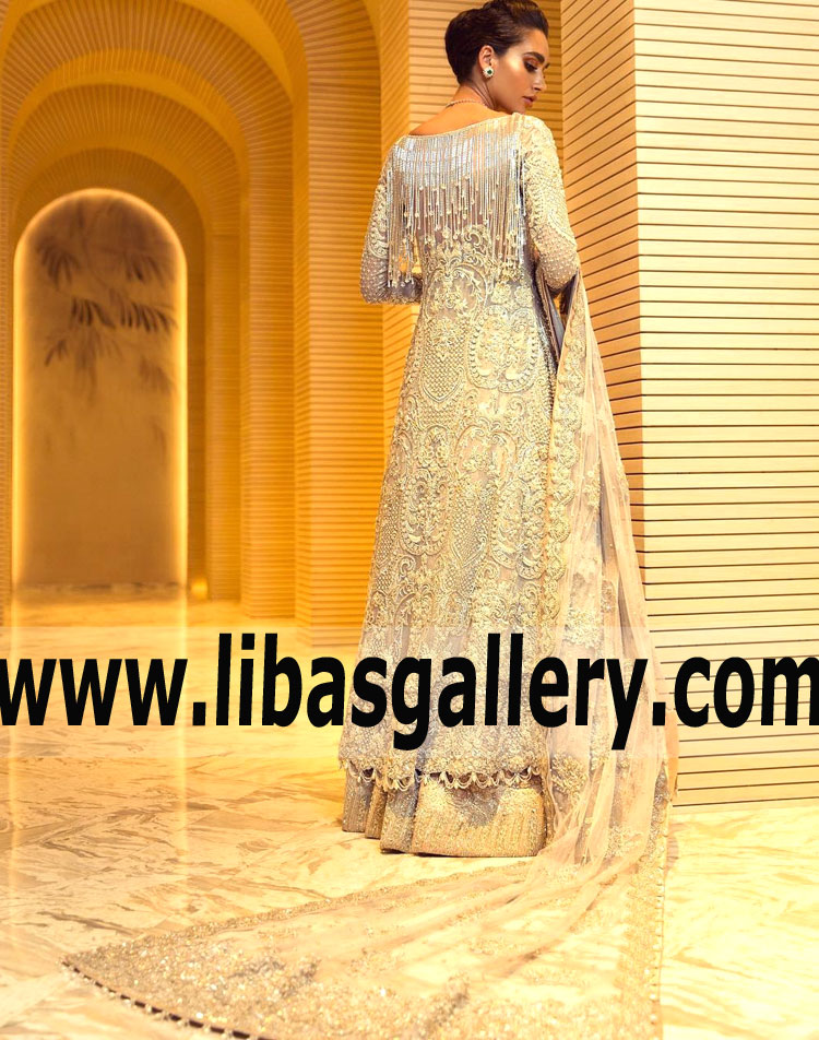Breathtaking Lavender Blush Aster Bridal Lehenga
