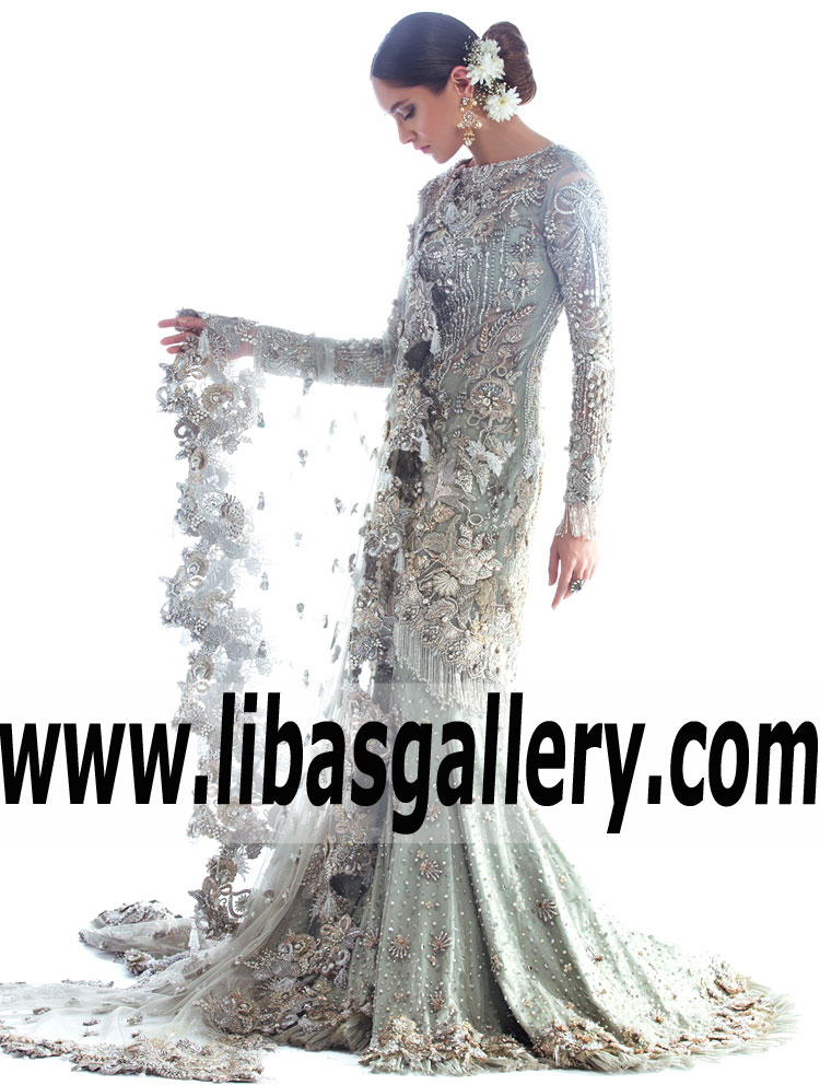 Most Iconic Pale Turquoise Lilium Wedding Dress