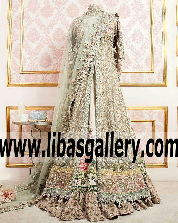 fairytale-worthy Mint Clover Bridal Gown