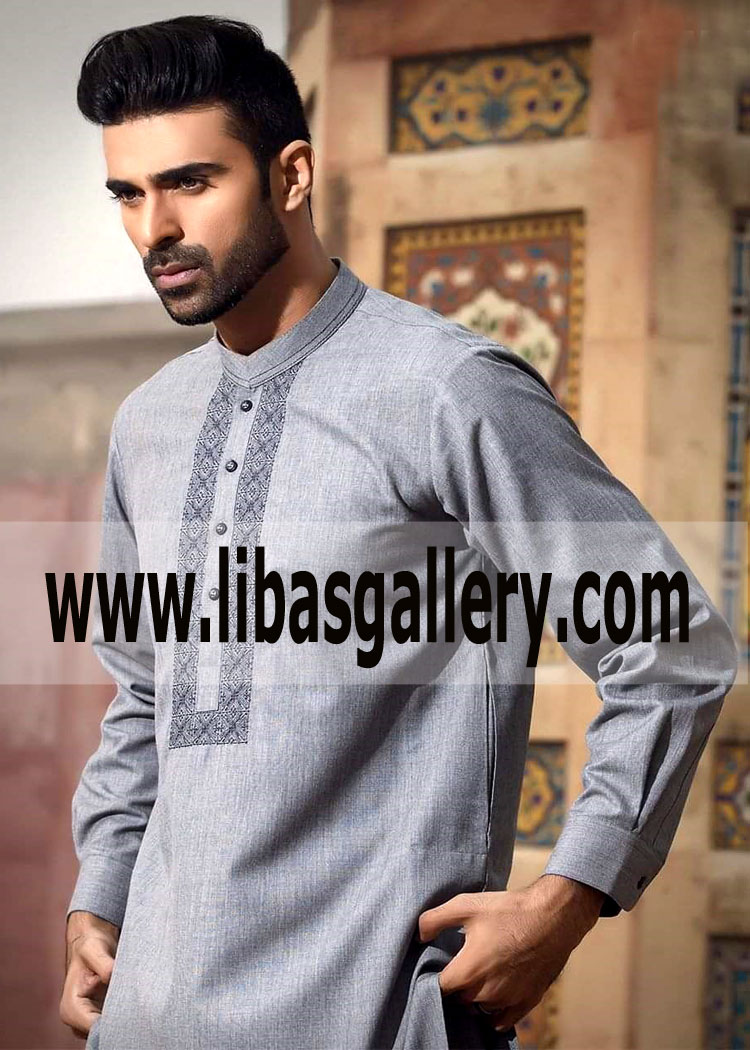 Light Shade Eid kurta for Tall Men