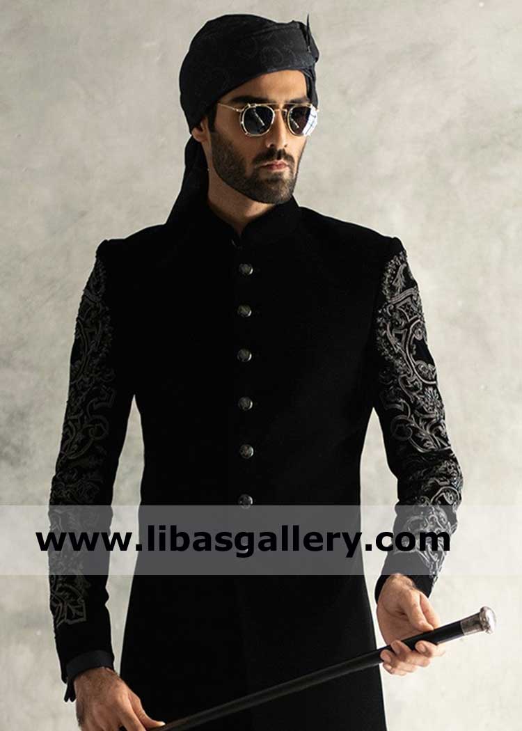 Men Black Turban Prince of Persia Style for Wedding
