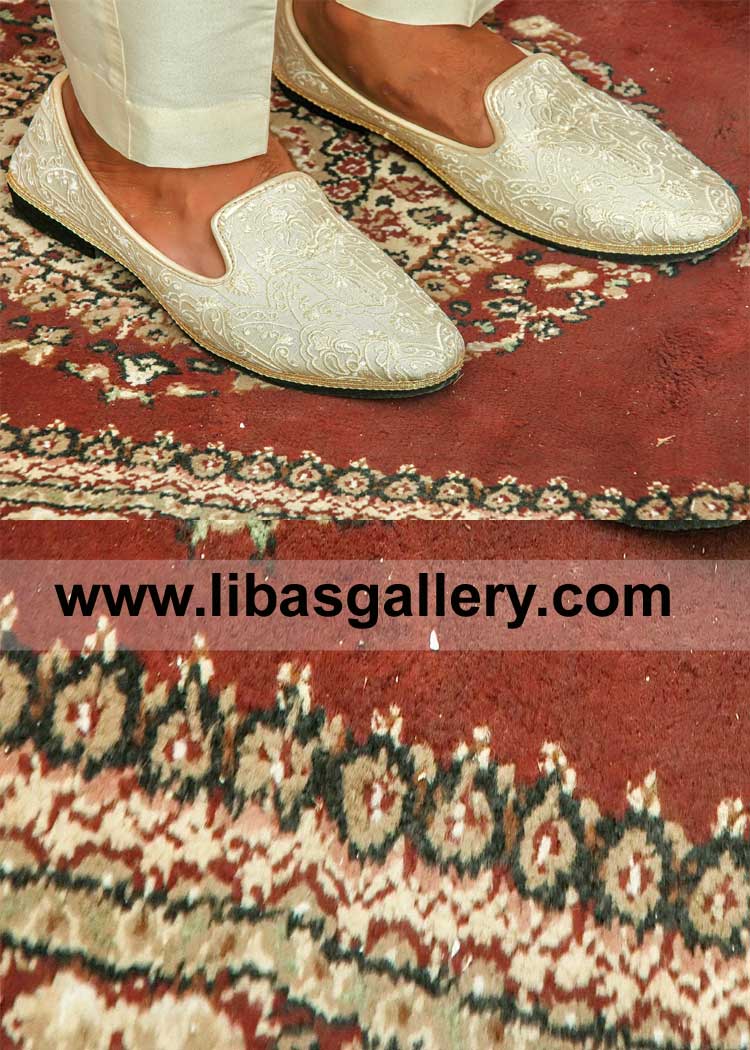 Groom latest Style full Embroidered Marriage day Shoes
