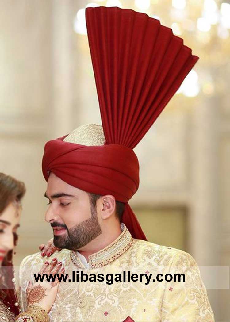 Traditional Red Kulla to celebrate Wedding Nikah Festive with Bride