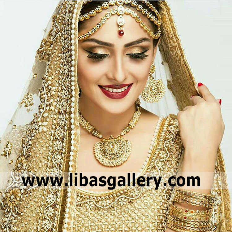 Cleverly crafted wedding jewellery set for shy but stylish dulhan