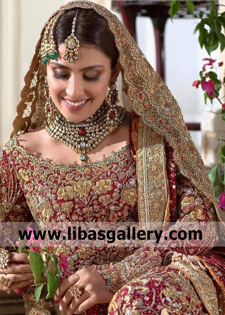opulent bridal jewellery set for pretty nikah barat day queen