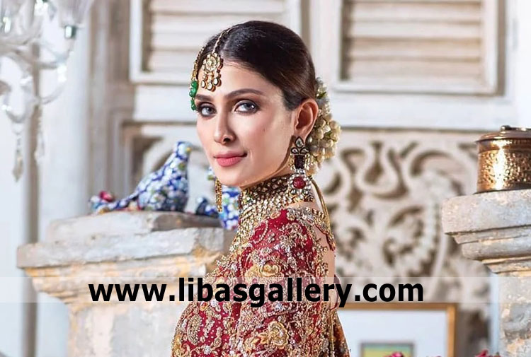 opulent bridal jewellery set for pretty nikah barat day queen