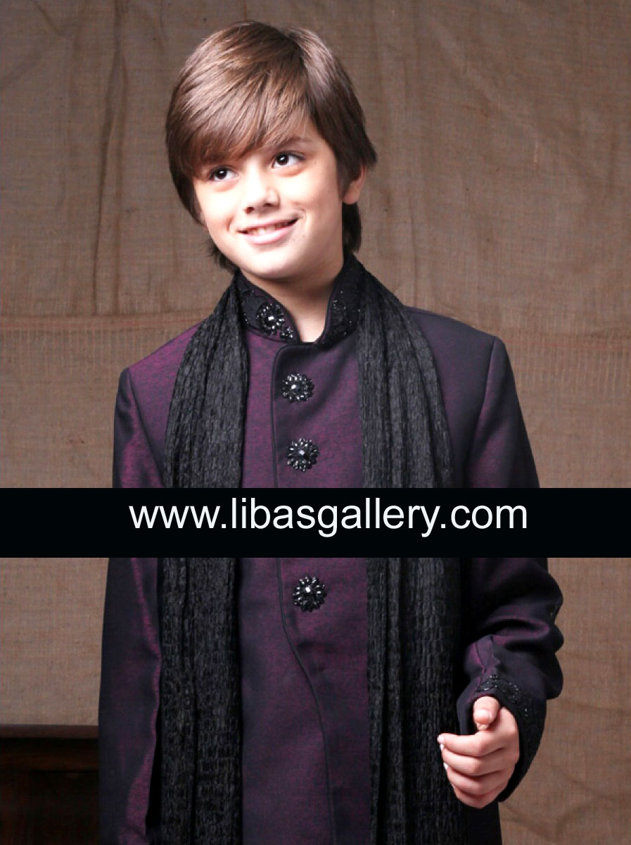 Sherwani for Wedding Groom Kids 2013 Collection By Designer Designs Pictures with Prices Designer Children Sherwanis Suits Online Shop for Kids Stuff Manchester UK