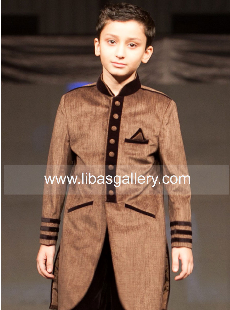Boys Sherwani latest version for uncle mehndi event