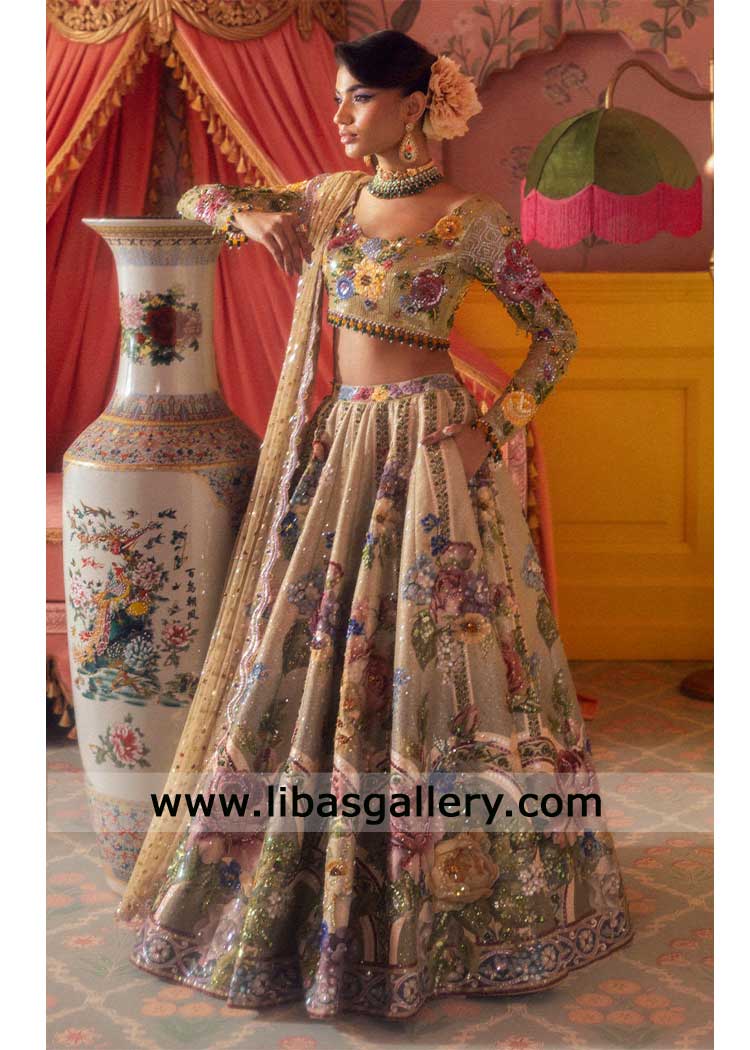 Stunning lehenga Choli for Wedding and Mehndi Event