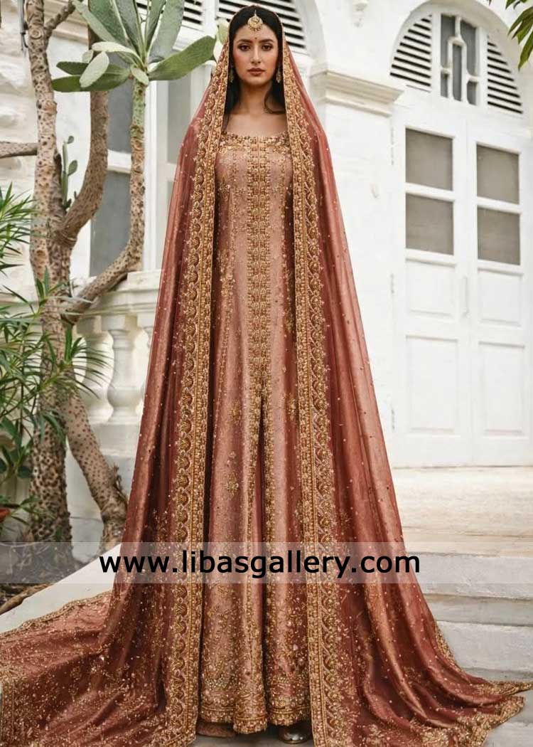 Luxurious bridal peshwas and Dhaka Pants hand embellished